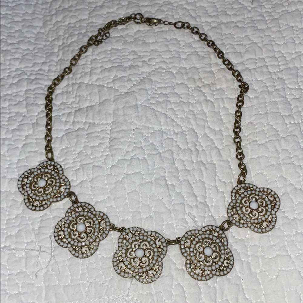 Gold statement necklace